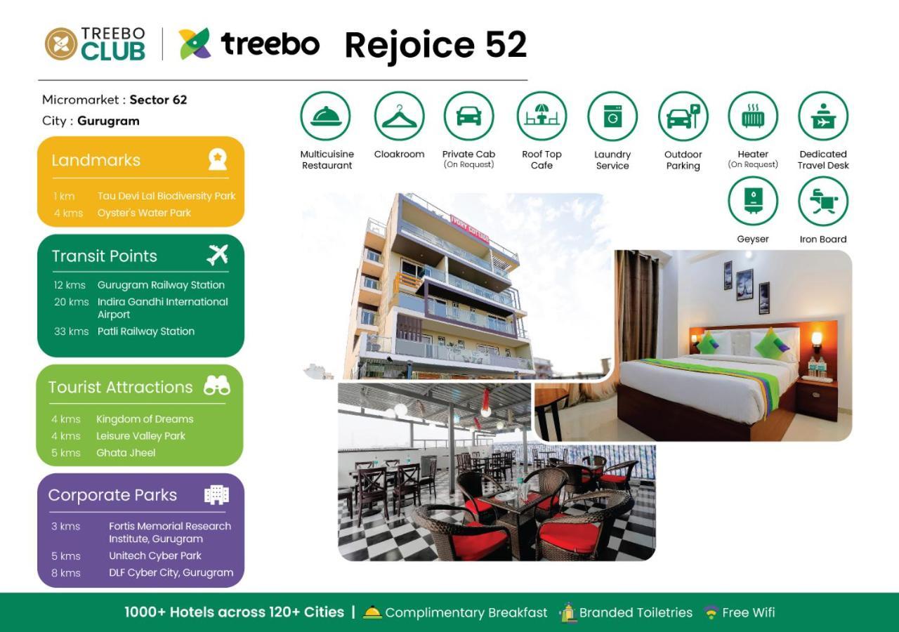 Treebo Rejoice 52 - 3Km From Huda City Metro Station Badshahpur Экстерьер фото